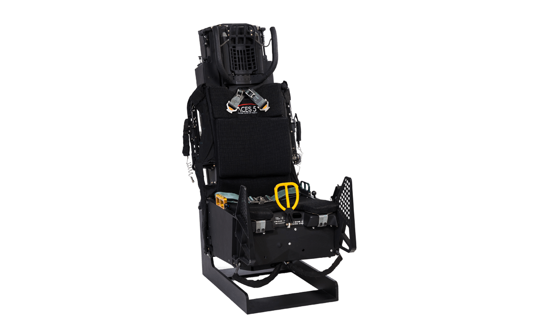 An ACES 5 ejection seat with ejection features stowed